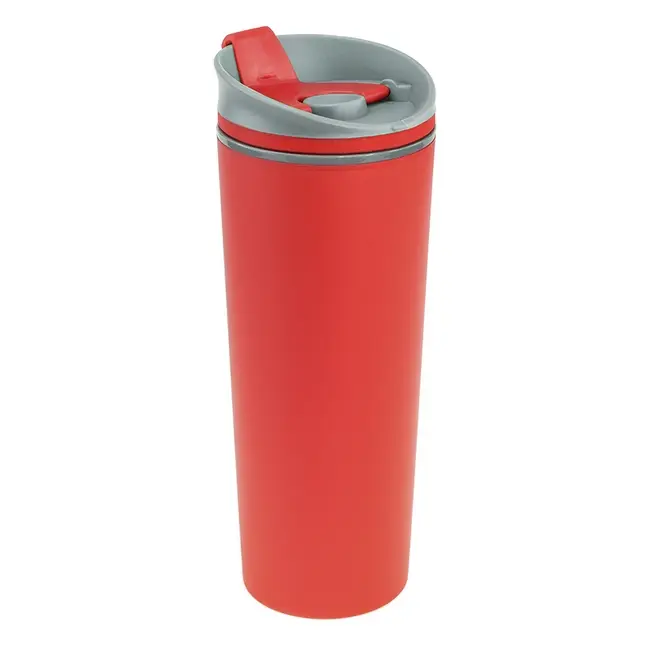 Термокружка пластикова Красный Серый 7191-02
