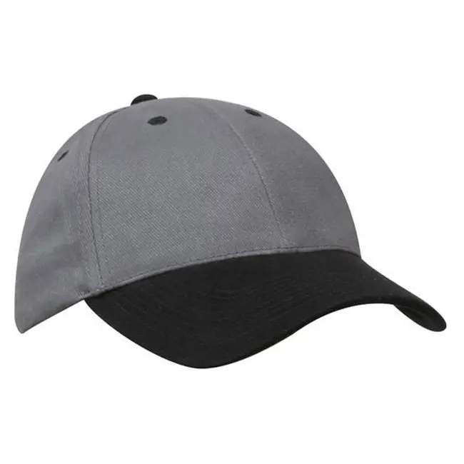 Кепка 'HeadWear' 'Brushed Cotton Cap' Charcoal-Black Opal Серый Черный 6948-05