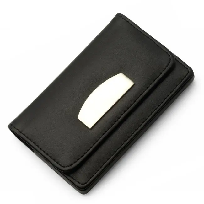 Визитница карманная на магнитной застежке Серебристый Черный 1504-01