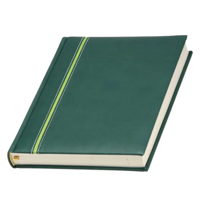 Ежедневник A5 датированный кремовый блок Зеленый 1322-02