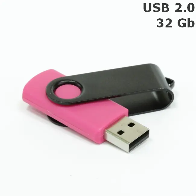 Флешка 'Twister' 32 Gb USB 2.0 Черный Розовый 8692-40