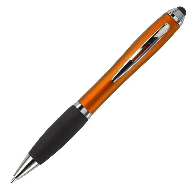 Ручка стилус пластиковая Серебристый Черный Оранжевый 1434-04
