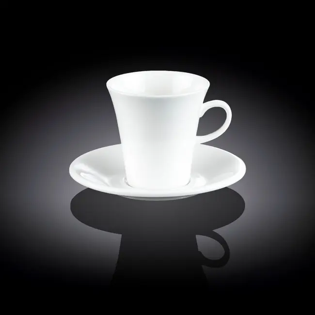 Чашка з блюдцем 'Wilmax' для чаю 300мл Белый 9737-01
