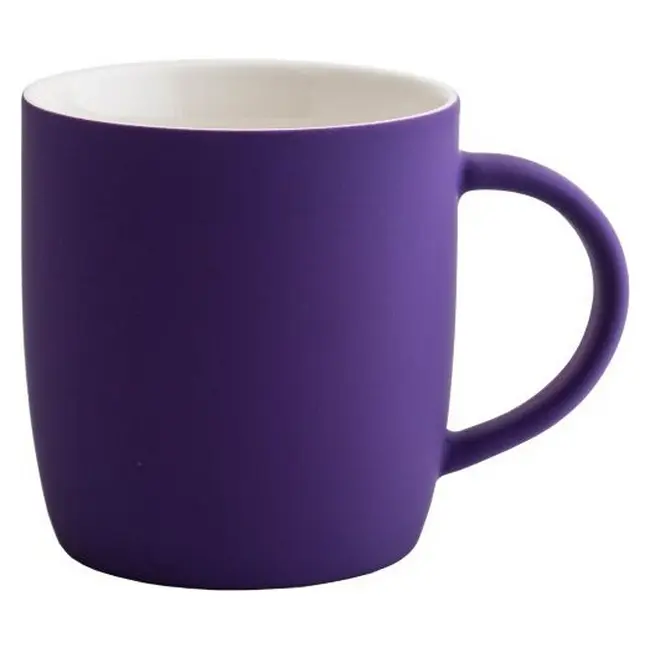 Чашка фарфоровая 'FIESTA' soft-touch 320 мл Белый Фиолетовый 14224-05