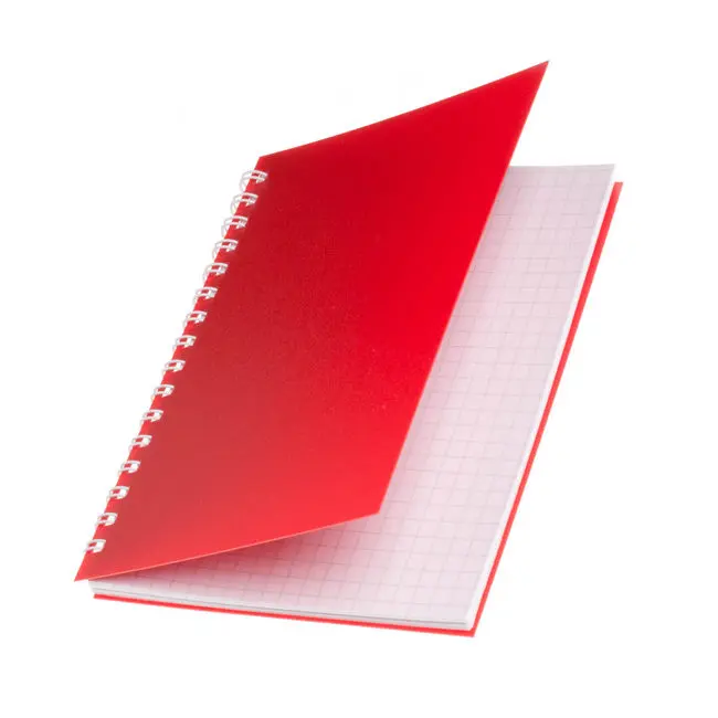 Блокнот А6 с пластиковой обложкой красный 50 листов