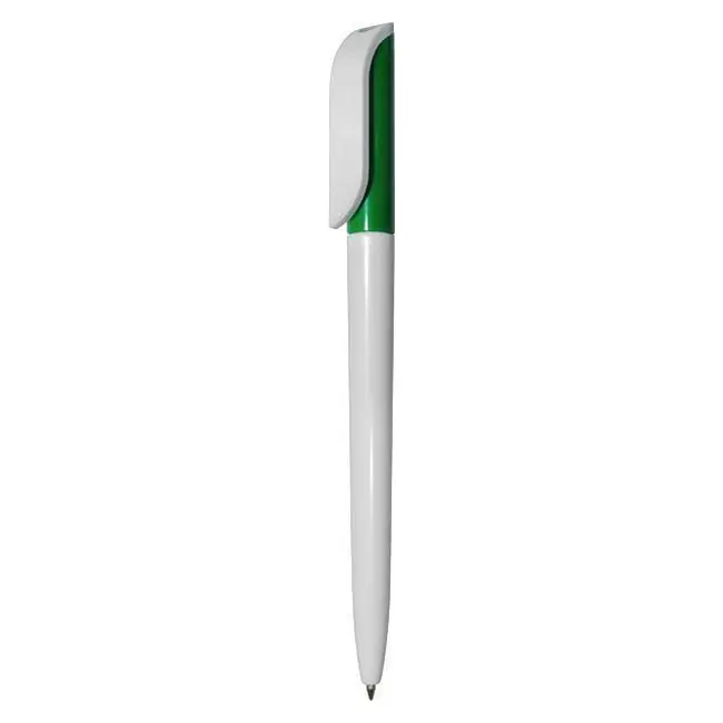 Ручка 'Uson' пластикова з поворотним механізмом Зеленый Белый 3925-89