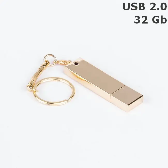 Флешка Классика металлическая 32 Gb USB 2.0 Золотистый 6127-02