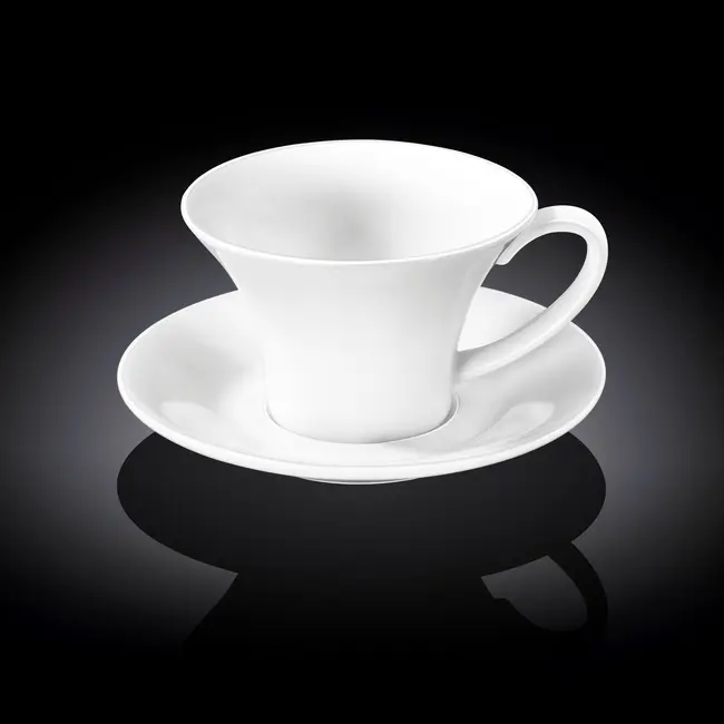 Чашка з блюдцем 'Wilmax' для чаю 330мл Белый 9741-01