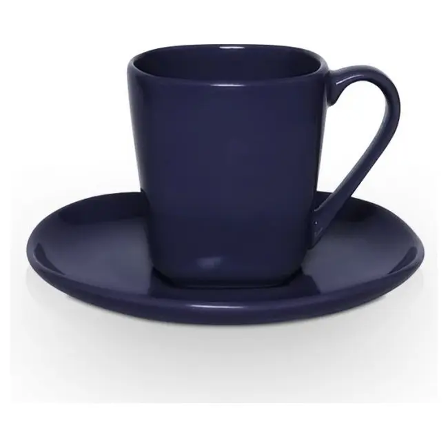 Чашка керамічна Etna S з блюдцем 180 мл Темно-синий 1753-07