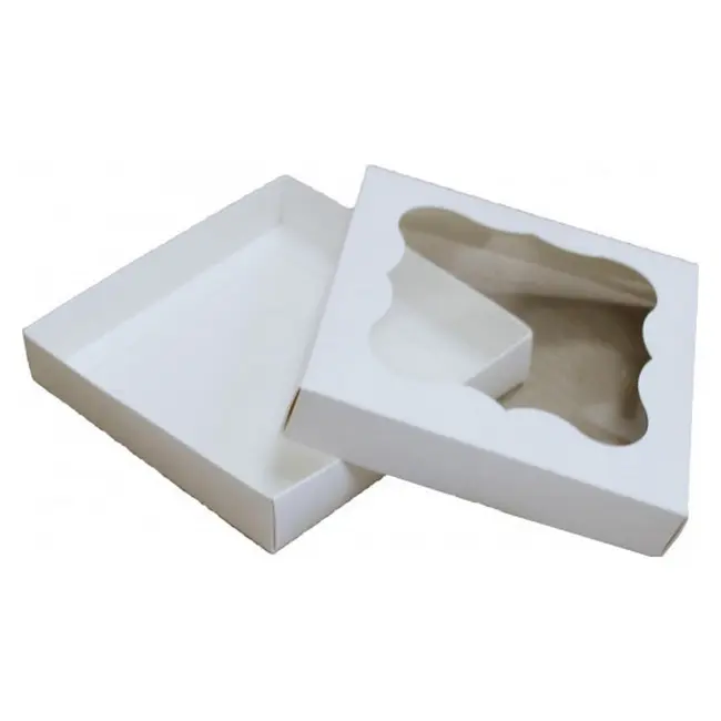 Коробка картонна Самозбірна 155х155х30 мм біла Белый 13867-02