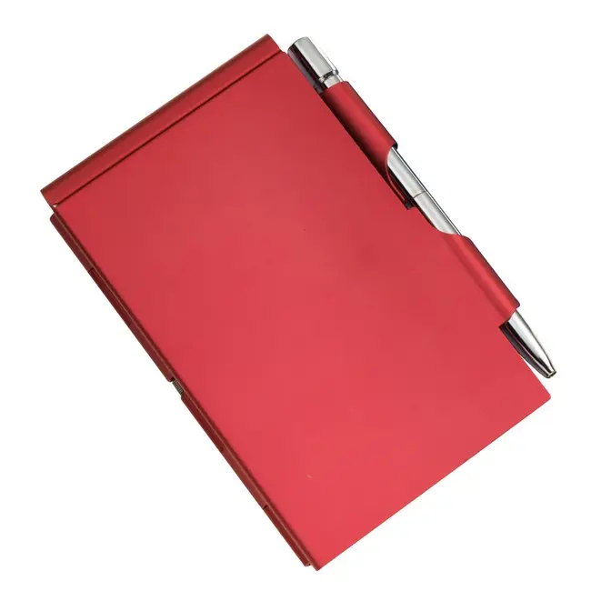 Блокнот алюмінієвий з ручкою Красный Серебристый 3098-01
