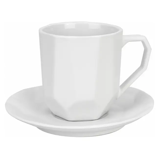 Чашка з блюдцем керамічна 320мл Белый 13729-01