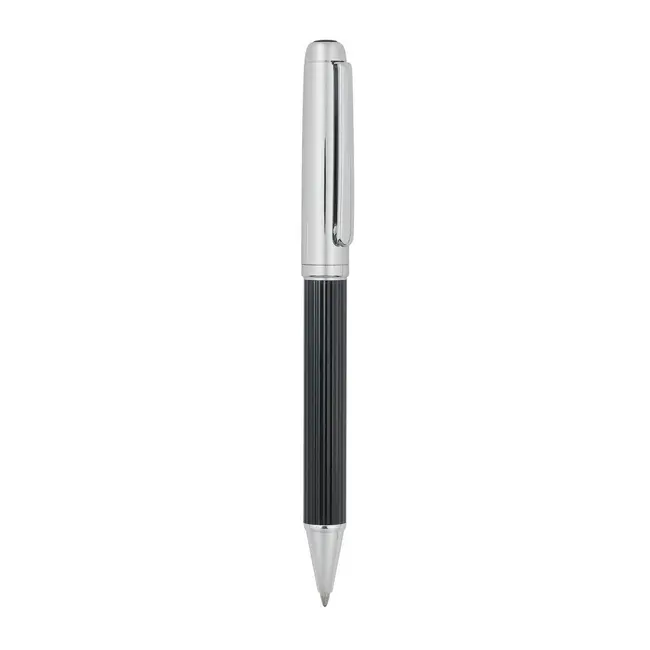 Ручка металлическая в подарочной упаковке Черный Серебристый 3045-01