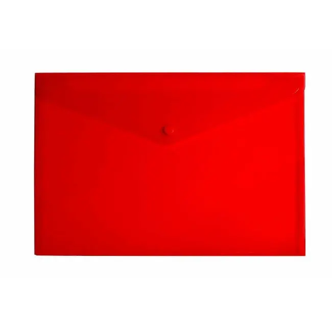Папка-конверт А4 на кнопці червона Красный 4224-01