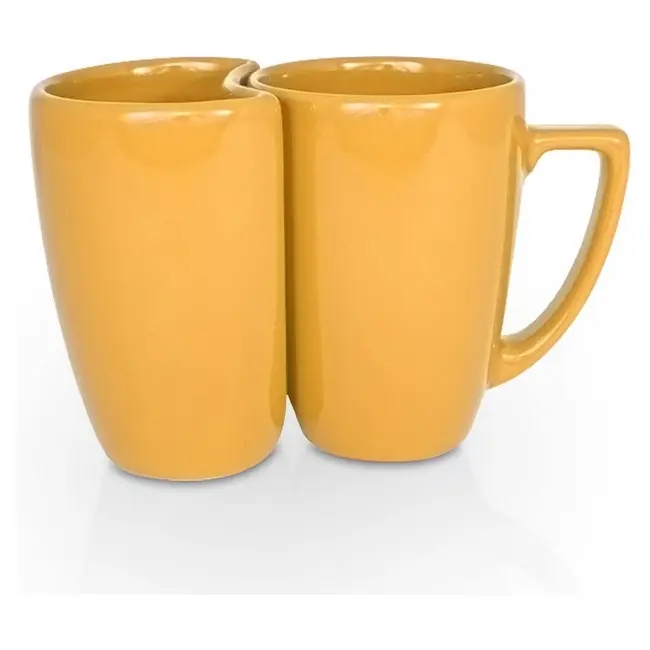 Набір з двох чашок Eden Plus керамічний 330 / 250 мл Желтый 1802-18