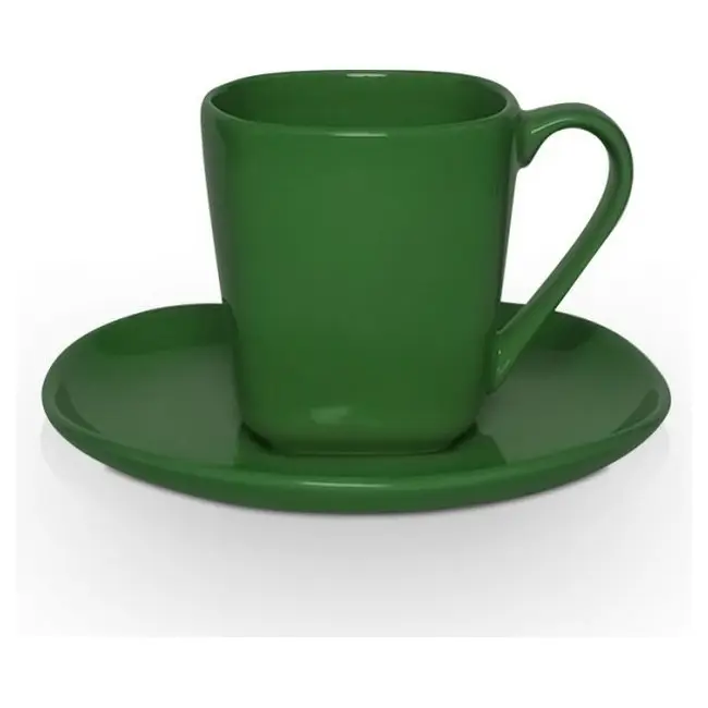 Чашка керамічна Etna S з блюдцем 180 мл Зеленый 1753-18