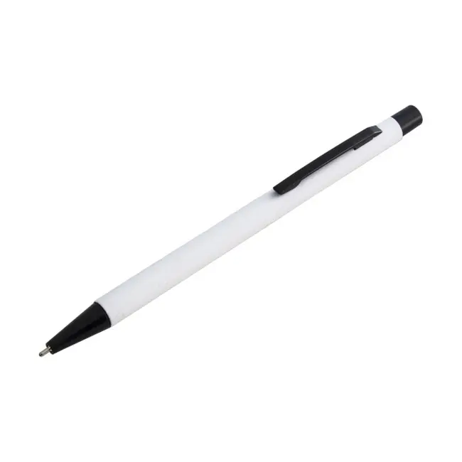 Ручка металева soft touch Белый Черный 12944-02