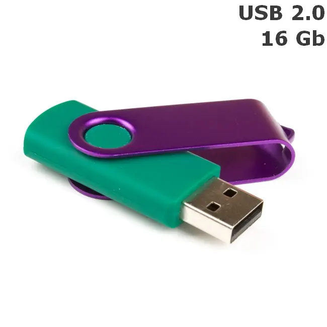 Флешка 'Twister' 16 Gb USB 2.0 Зеленый Фиолетовый 3675-129
