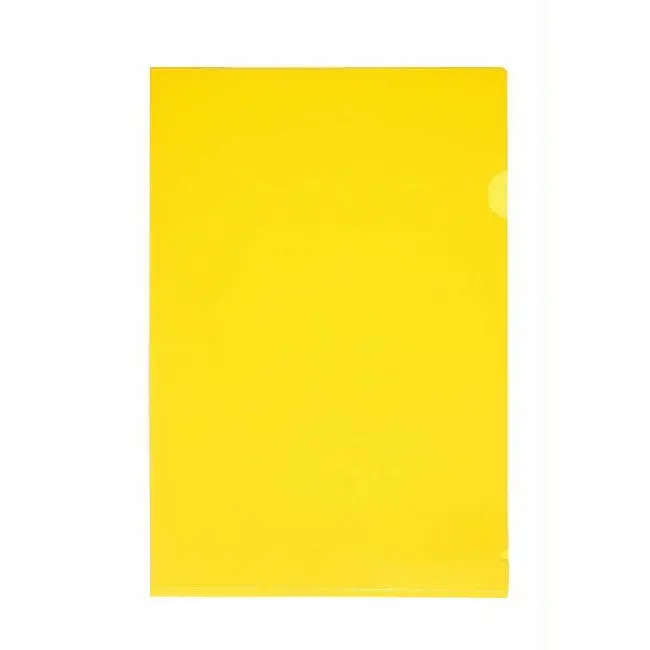 Папка-уголок А4 прозрачная желтая Желтый 5072-02