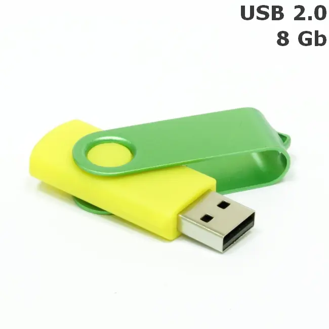 Флешка 'Twister' 8 Gb USB 2.0 Желтый Зеленый 3673-12
