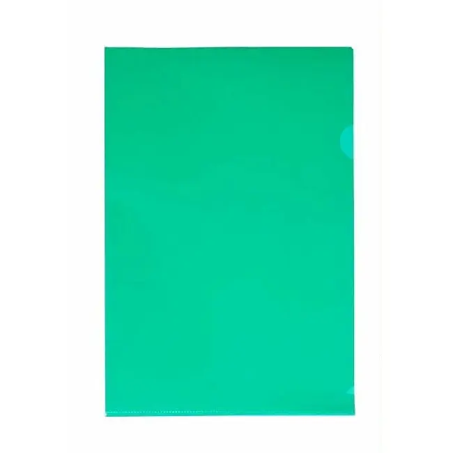 Папка-куточок А4 прозора зелена Зеленый 5072-05