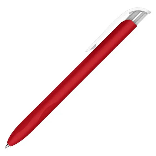 Ручка кулькова пластикова 'Bonn' Белый Красный 15032-03