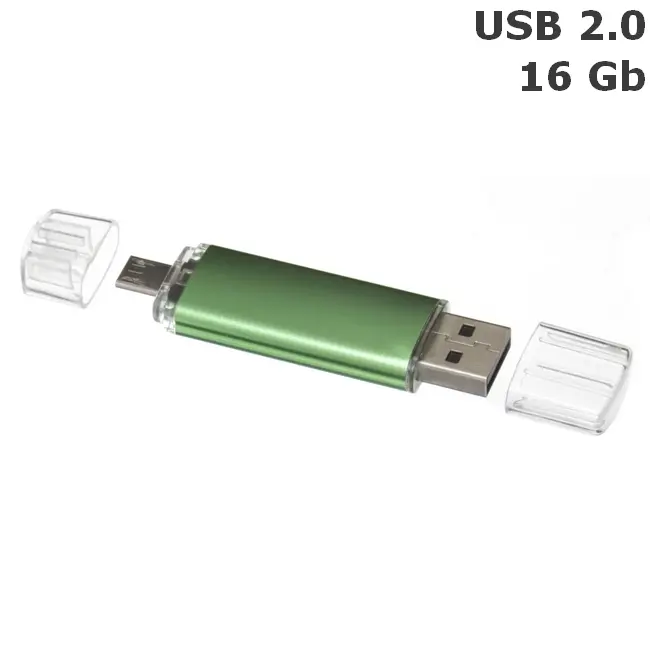 Флешка 'Dandy Double' 16 Gb USB 2.0 Зеленый 8677-01