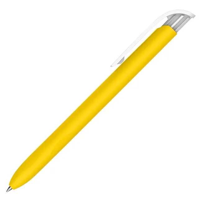 Ручка кулькова пластикова 'Bonn' Белый Желтый 15032-01