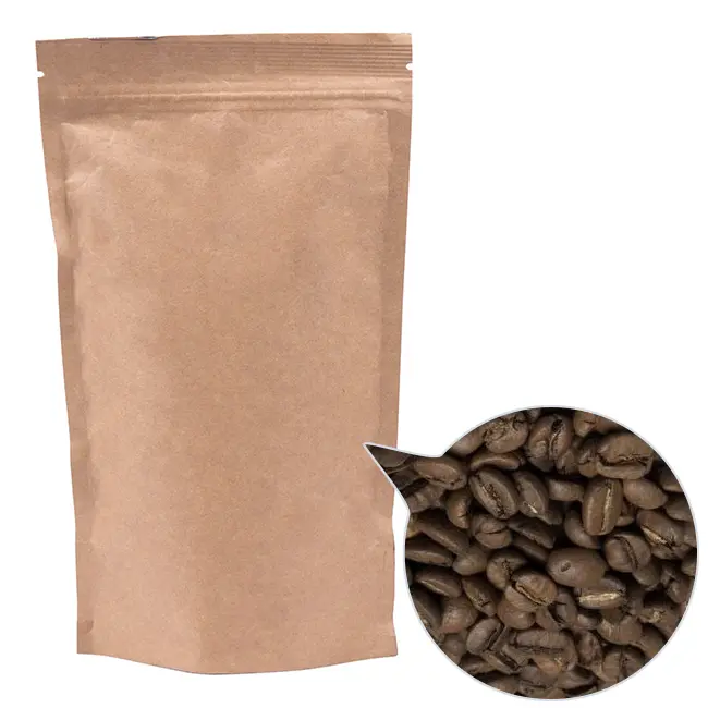 Кава зерно '100% Арабіка Ефіопія' ДП140х240 крафт 300г Коричневый 13813-05