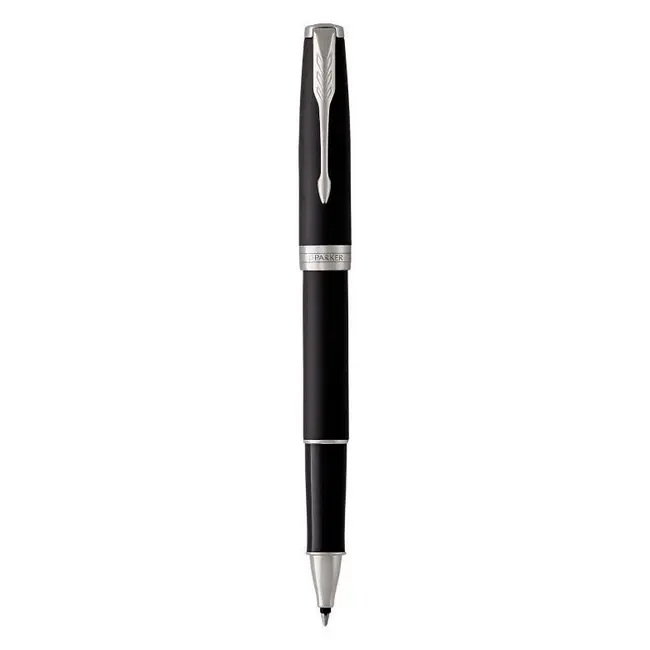 Ручка роллер 'Parker' SONNET 17 Matte Black Lacquer CT RB Черный Серебристый 9977-01
