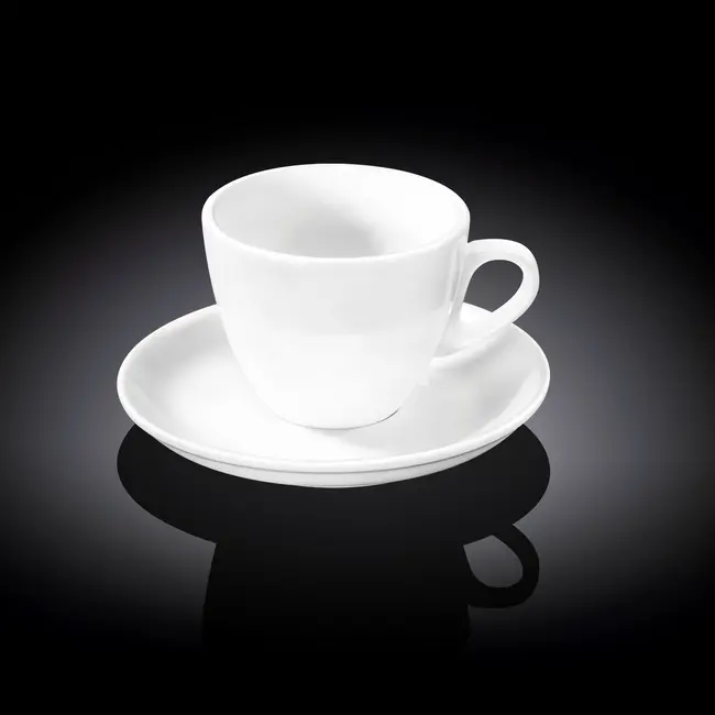 Чашка з блюдцем 'Wilmax' для чаю 300мл Белый 9746-01