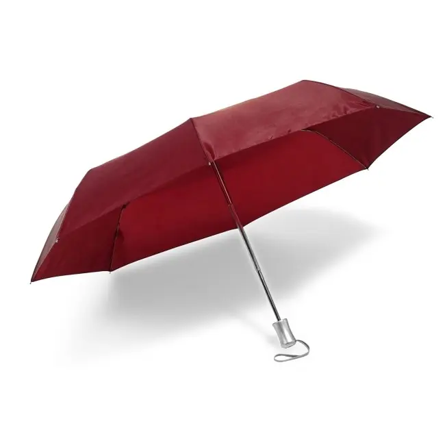 Зонтик складной автоматический Бордовый Серебристый 6548-01