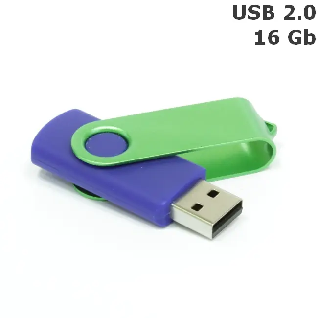 Флешка 'Twister' 16 Gb USB 2.0 Темно-синий Зеленый 3675-48