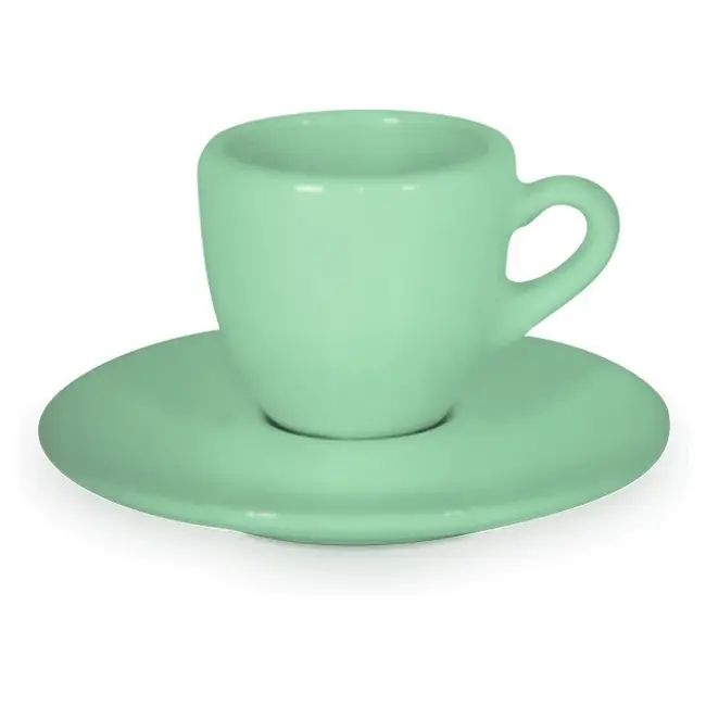 Чашка керамічна Columbia S з блюдцем 60 мл Зеленый 1734-20
