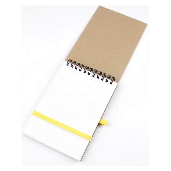 Блокнот A6 вертикальный с ЭКО-ручкой желтый