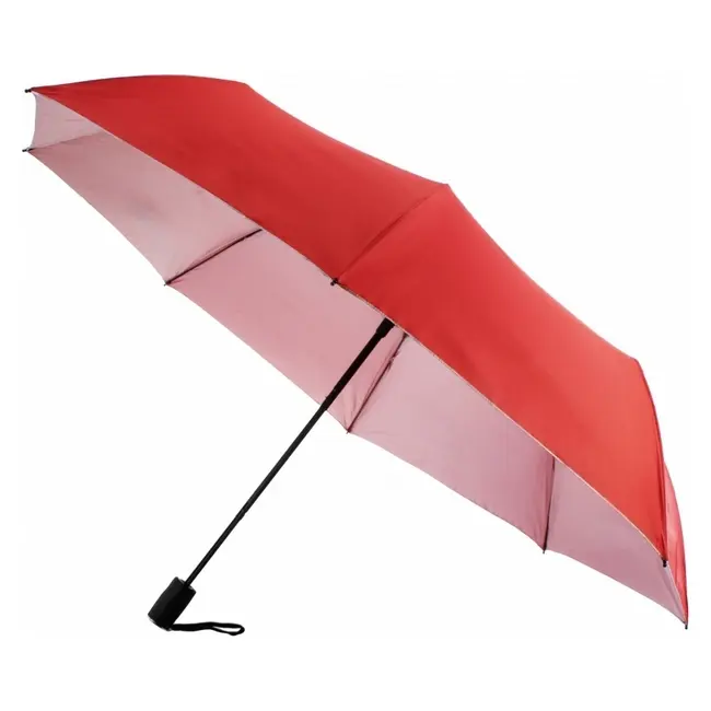 Зонт складной полуавтомат Красный Черный 13690-01