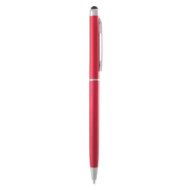 Ручка стилус пластиковая Серебристый Красный 3825-02