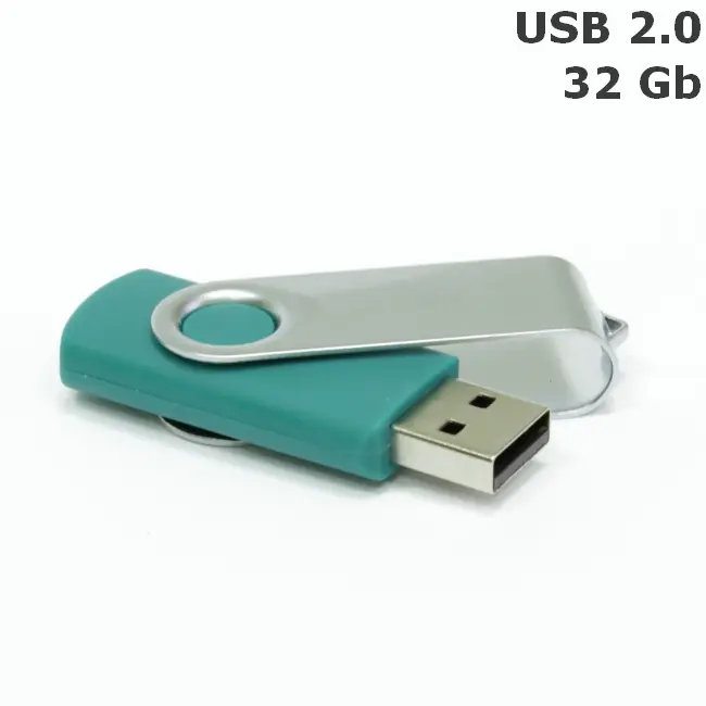 Флешка 'Twister' 32 Gb USB 2.0 Серебристый Зеленый 8692-88