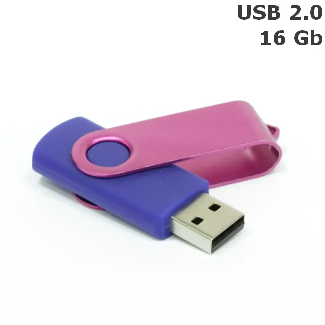 Флешка 'Twister' 16 Gb USB 2.0 Темно-синий Розовый 3675-43