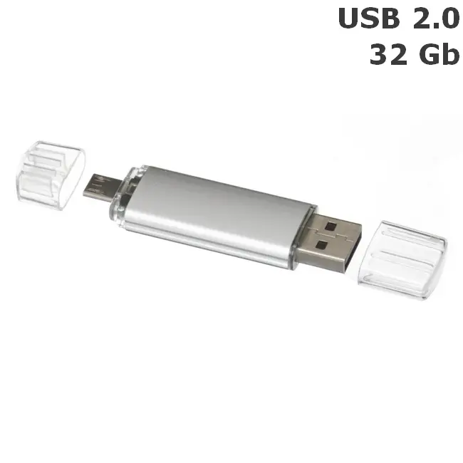 Флешка 'Dandy Double' 32 Gb USB 2.0 Серебристый 8689-04