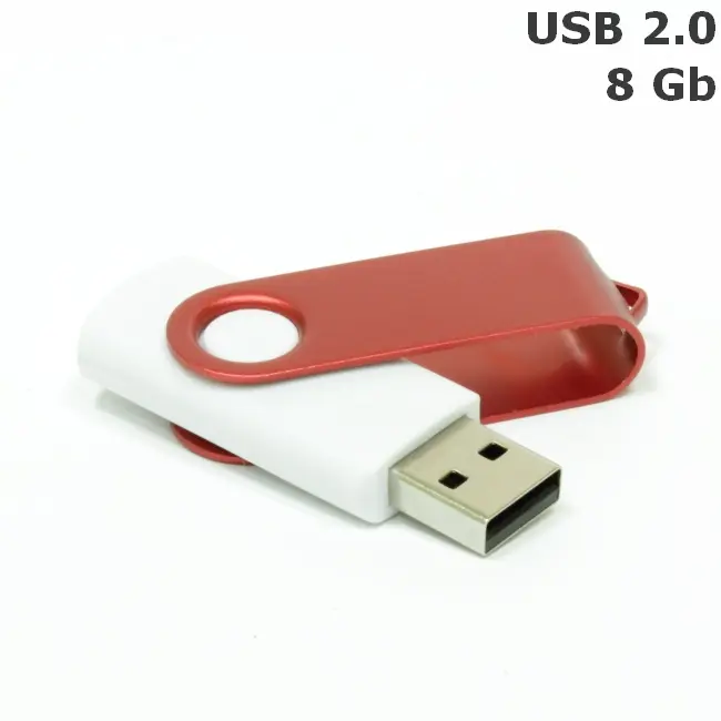 Флешка 'Twister' 8 Gb USB 2.0 Белый Красный 3673-02