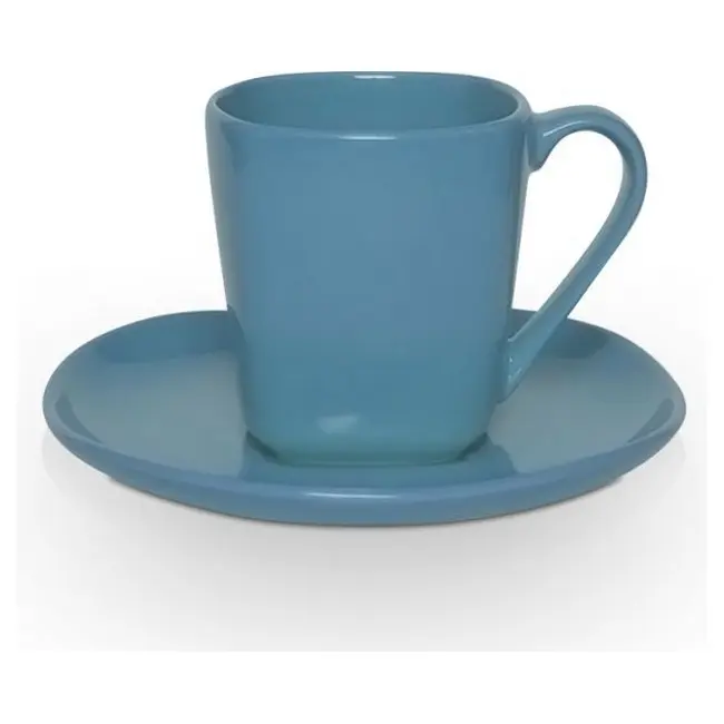 Чашка керамічна Etna S з блюдцем 180 мл Голубой 1753-09