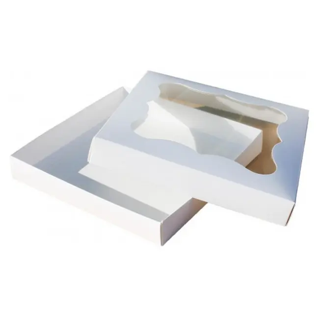 Коробка картонна Самозбірна 200х200х30 мм біла Белый 13899-01