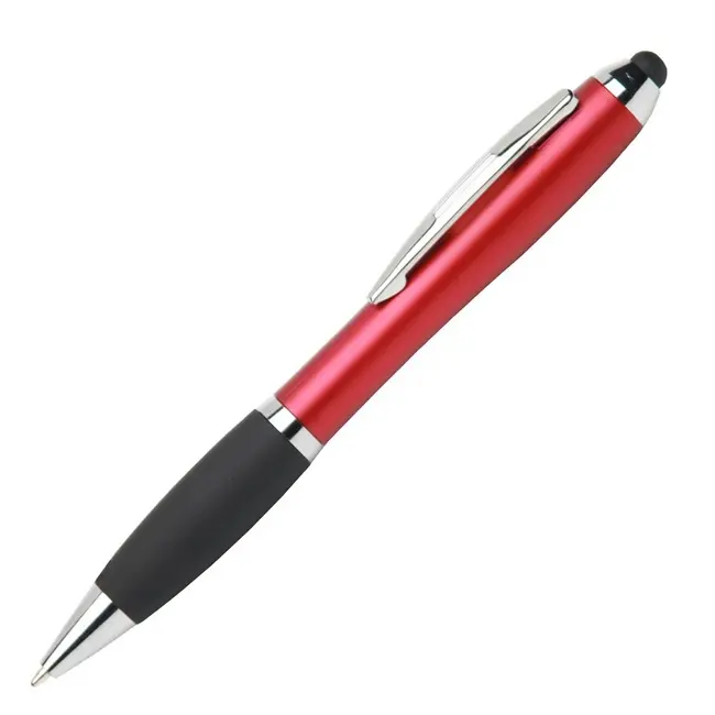 Ручка стилус пластиковая Черный Красный Серебристый 1434-05