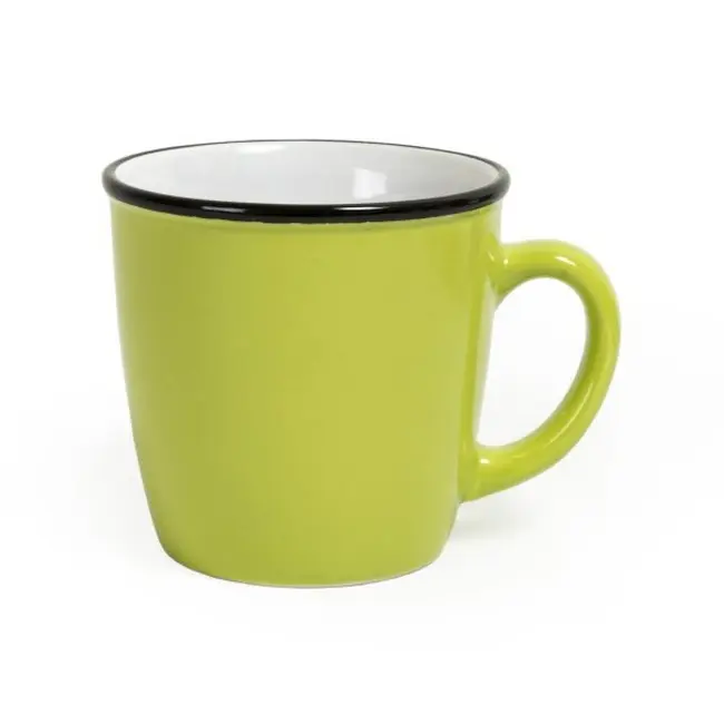 Чашка керамическая 340 мл Зеленый Белый Черный 8932-04