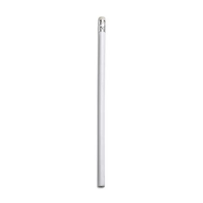 Деревянный карандаш с ластиком Белый 6858-02