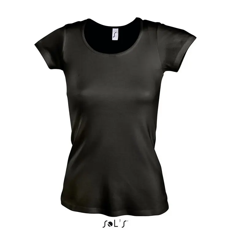 Женская футболка к круглым воротом SOL’S MOODY Черный 3802-04