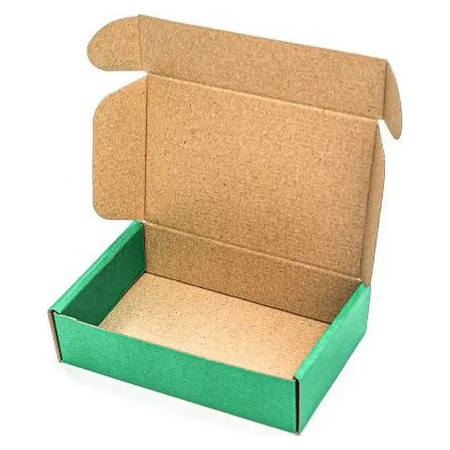 Коробка картонна Самозбірна 175х115х45 мм зелена Зеленый 13882-01