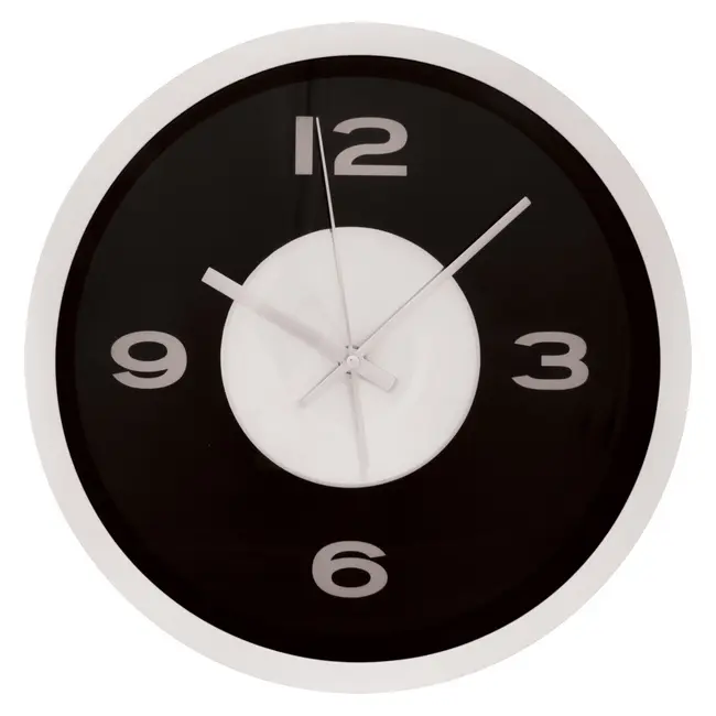 Часы настенные металлические Черный Белый 11917-02