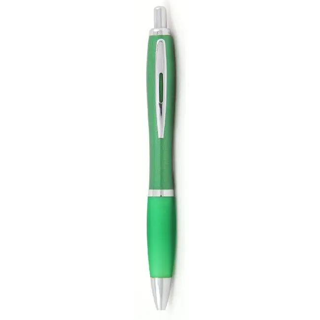 Ручка з матового пластика з гумовою вставкою Серебристый Зеленый 5214-03